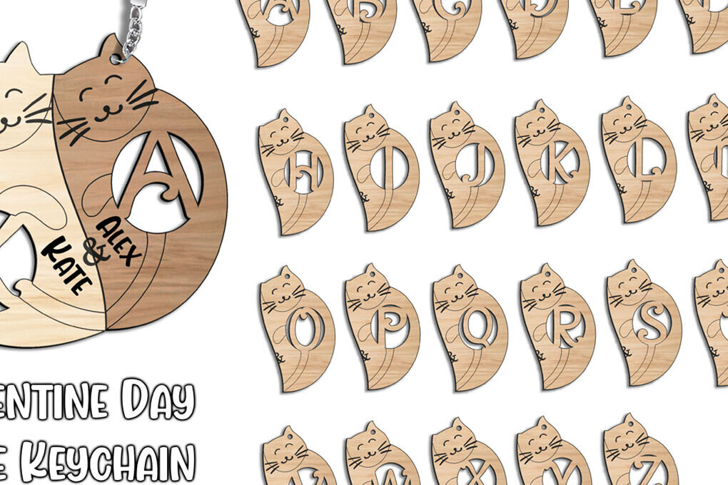 Intra απο ξύλο plywood 3mm-4mm πάχος – Ημέρα του Αγίου Βαλεντίνου Love Keychain Letter K Δίασταση  5x5 cm INTRAFABR-113333191