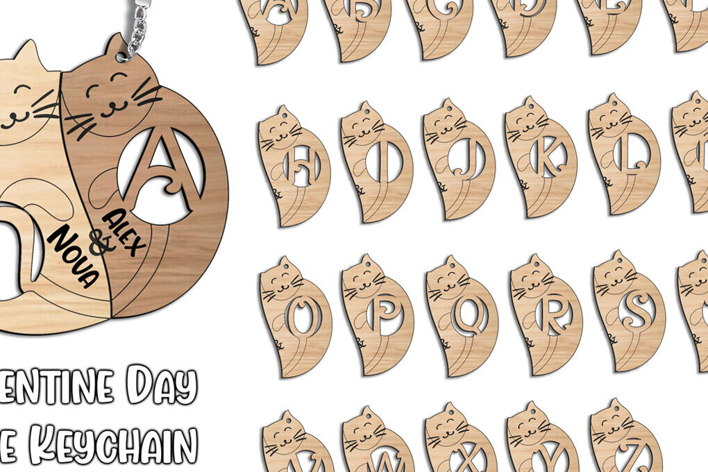 Intra απο ξύλο plywood 3mm-4mm πάχος – Ημέρα του Αγίου Βαλεντίνου Love Keychain Letter N Δίασταση  5x5 cm INTRAFABR-113380361