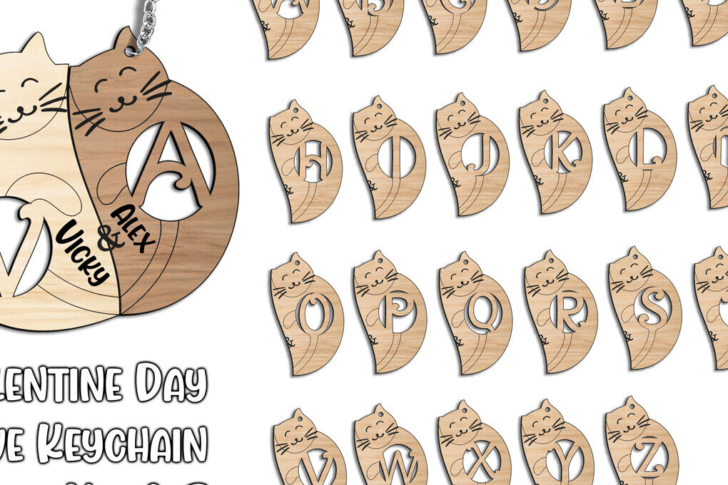 Intra απο ξύλο plywood 3mm-4mm πάχος – Ημέρα του Αγίου Βαλεντίνου Love Keychain Letter V Δίασταση  5x5 cm INTRAFABR-113525311