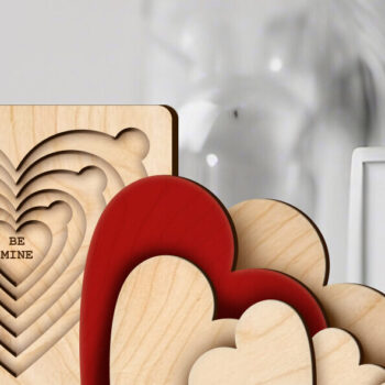 Intra απο ξύλο plywood 3mm-4mm πάχος – Μήνυμα ΑΓΑΠΗΣ για την Ημέρα του Αγίου Βαλεντίνου Δίασταση  20x20 cm INTRAFABR-89470121 - Image 3