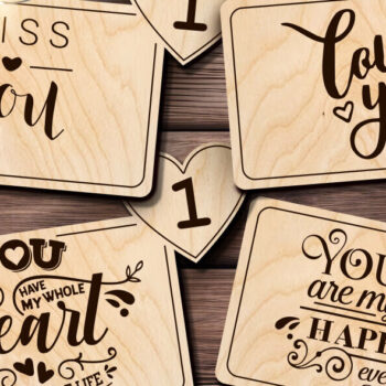 Intra απο ξύλο plywood 3mm-4mm πάχος – Μήνυμα ΑΓΑΠΗΣ για την Ημέρα του Αγίου Βαλεντίνου Δίασταση  20x20 cm INTRAFABR-89470121 - Image 5