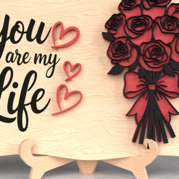 Intra απο ξύλο plywood 3mm-4mm πάχος – Πακέτα αγάπης για την ημέρα του Αγίου Βαλεντίνου Δίασταση  20x20 cm INTRAFABR-110819861 - Image 4