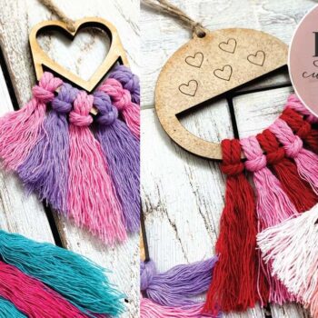 Intra απο ξύλο plywood 3mm-4mm πάχος – Ημέρα του Αγίου Βαλεντίνου Macrame Δίασταση  20x20 cm INTRAFABR-75009968 - Image 3