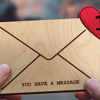 Intra απο ξύλο plywood 3mm-4mm πάχος – Μήνυμα για την Ημέρα του Αγίου Βαλεντίνου Μέρος 1 Δίασταση  20x20 cm INTRAFABR-89470386 - Image 2