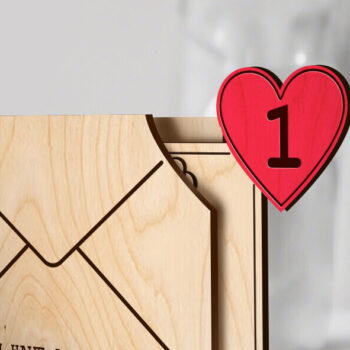 Intra απο ξύλο plywood 3mm-4mm πάχος – Μήνυμα για την Ημέρα του Αγίου Βαλεντίνου Μέρος 1 Δίασταση  20x20 cm INTRAFABR-89470386 - Image 4