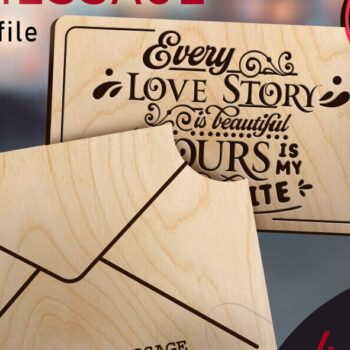 Intra απο ξύλο plywood 3mm-4mm πάχος – Μήνυμα για την Ημέρα του Αγίου Βαλεντίνου Μέρος 2 Δίασταση  20x20 cm INTRAFABR-89470535 - Image 1