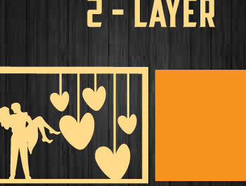 Intra απο ξύλο plywood 3mm-4mm πάχος – Αρχείο κοπής μετάλλου με λέιζερ για την ημέρα του Αγίου Βαλεντίνου Δίασταση  20x20 cm INTRAFABR-88087413 - Image 2