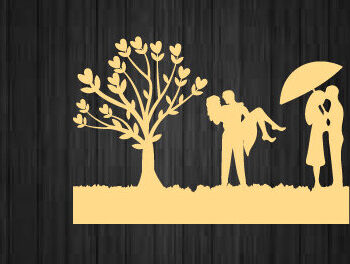 Intra απο ξύλο plywood 3mm-4mm πάχος – Αρχείο κοπής μετάλλου με λέιζερ για την ημέρα του Αγίου Βαλεντίνου Δίασταση  20x20 cm INTRAFABR-88087492 - Image 2