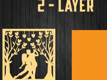 Intra απο ξύλο plywood 3mm-4mm πάχος – Αρχείο κοπής μετάλλου με λέιζερ για την ημέρα του Αγίου Βαλεντίνου Δίασταση  20x20 cm INTRAFABR-88086811 - Image 2