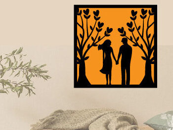 Intra απο ξύλο plywood 3mm-4mm πάχος – Αρχείο κοπής μετάλλου με λέιζερ για την ημέρα του Αγίου Βαλεντίνου Δίασταση  20x20 cm INTRAFABR-88087040 - Image 1