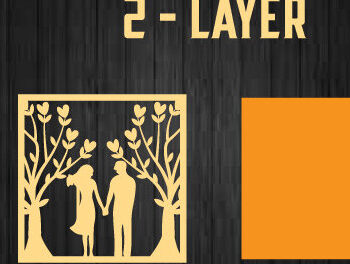 Intra απο ξύλο plywood 3mm-4mm πάχος – Αρχείο κοπής μετάλλου με λέιζερ για την ημέρα του Αγίου Βαλεντίνου Δίασταση  20x20 cm INTRAFABR-88087040 - Image 2