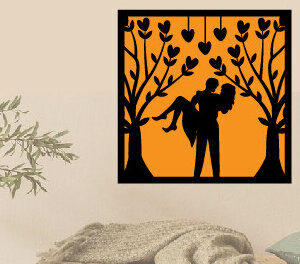 Intra απο ξύλο plywood 3mm-4mm πάχος – Αρχείο κοπής μετάλλου με λέιζερ για την ημέρα του Αγίου Βαλεντίνου Δίασταση  20x20 cm INTRAFABR-88087103