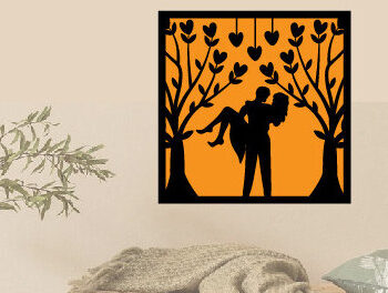 Intra απο ξύλο plywood 3mm-4mm πάχος – Αρχείο κοπής μετάλλου με λέιζερ για την ημέρα του Αγίου Βαλεντίνου Δίασταση  20x20 cm INTRAFABR-88087103 - Image 1