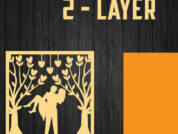 Intra απο ξύλο plywood 3mm-4mm πάχος – Αρχείο κοπής μετάλλου με λέιζερ για την ημέρα του Αγίου Βαλεντίνου Δίασταση  20x20 cm INTRAFABR-88087103 - Image 2