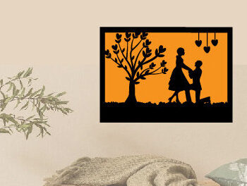 Intra απο ξύλο plywood 3mm-4mm πάχος – Αρχείο κοπής μετάλλου με λέιζερ για την ημέρα του Αγίου Βαλεντίνου Δίασταση  20x20 cm INTRAFABR-88087158 - Image 1