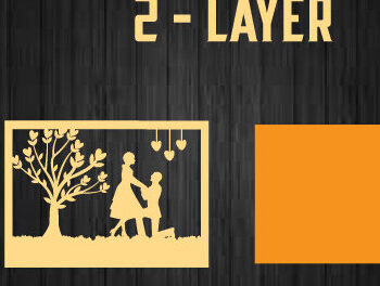 Intra απο ξύλο plywood 3mm-4mm πάχος – Αρχείο κοπής μετάλλου με λέιζερ για την ημέρα του Αγίου Βαλεντίνου Δίασταση  20x20 cm INTRAFABR-88087158 - Image 2