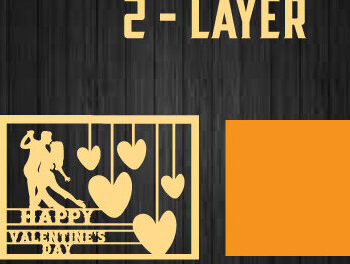 Intra απο ξύλο plywood 3mm-4mm πάχος – Αρχείο κοπής μετάλλου με λέιζερ για την ημέρα του Αγίου Βαλεντίνου Δίασταση  20x20 cm INTRAFABR-88087237 - Image 2