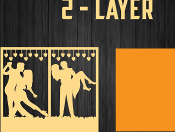 Intra απο ξύλο plywood 3mm-4mm πάχος – Αρχείο κοπής μετάλλου με λέιζερ για την ημέρα του Αγίου Βαλεντίνου Δίασταση  20x20 cm INTRAFABR-88087356 - Image 2