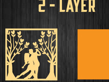 Intra απο ξύλο plywood 3mm-4mm πάχος – Αρχείο κοπής μετάλλου με λέιζερ για την ημέρα του Αγίου Βαλεντίνου Δίασταση  20x20 cm INTRAFABR-88086681 - Image 2