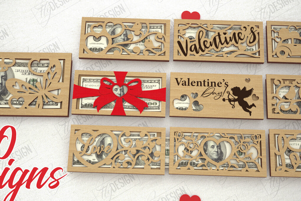 Intra απο ξύλο plywood 3mm-4mm πάχος – Πακέτο θήκης χρημάτων για την ημέρα του Αγίου Βαλεντίνου Δίασταση  20x20 cm INTRAFABR-111358168