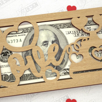 Intra απο ξύλο plywood 3mm-4mm πάχος – Πακέτο θήκης χρημάτων για την ημέρα του Αγίου Βαλεντίνου Δίασταση  20x20 cm INTRAFABR-111358168 - Image 5