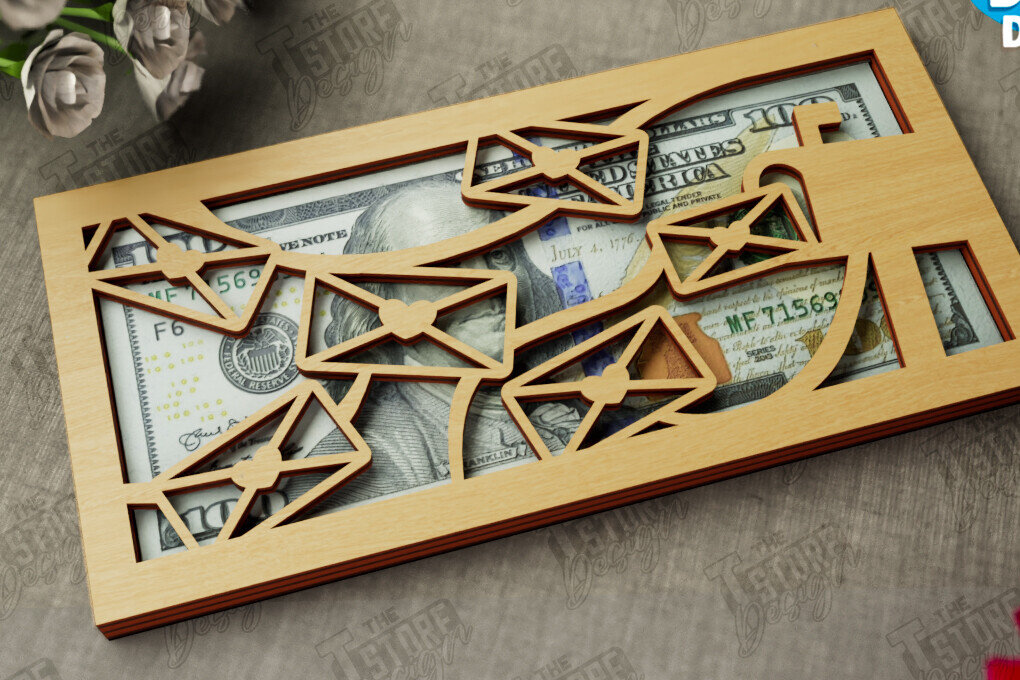 Intra απο ξύλο plywood 3mm-4mm πάχος – Κάτοχος χρημάτων για την ημέρα του Αγίου Βαλεντίνου | Ιδέα δώρου Δίασταση  20x20 cm INTRAFABR-112498596