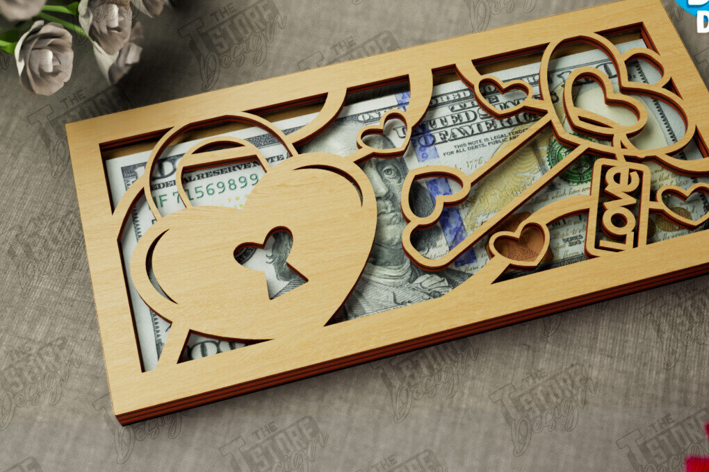 Intra απο ξύλο plywood 3mm-4mm πάχος – Κάτοχος χρημάτων για την ημέρα του Αγίου Βαλεντίνου | Ιδέα δώρου Δίασταση  20x20 cm INTRAFABR-112498619