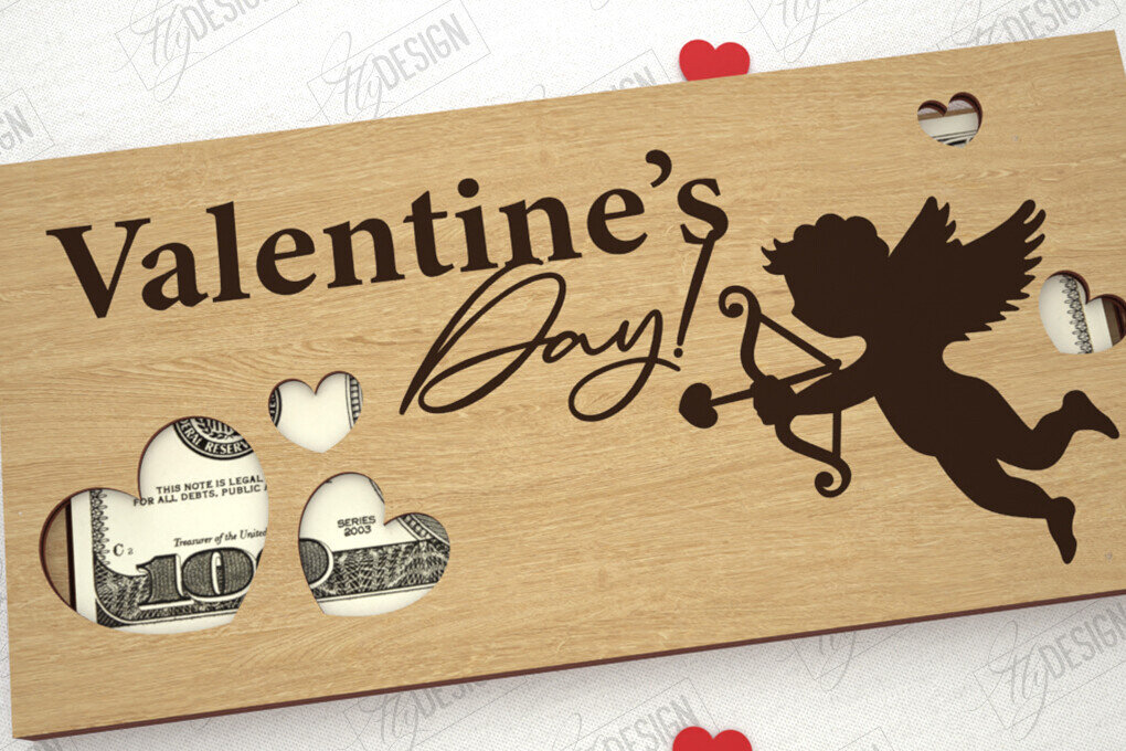 Intra απο ξύλο plywood 3mm-4mm πάχος – Κάτοχος χρημάτων για την ημέρα του Αγίου Βαλεντίνου | Ιδέα δώρου Δίασταση  20x20 cm INTRAFABR-111357901