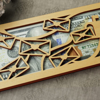 Intra απο ξύλο plywood 3mm-4mm πάχος – Πακέτο κατόχων χρημάτων για την ημέρα του Αγίου Βαλεντίνου Δίασταση  20x20 cm INTRAFABR-112499179 - Image 2