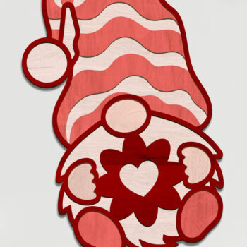 Intra απο ξύλο plywood 3mm-4mm πάχος – Αρχεία Gnome πολλαπλών επιπέδων για την ημέρα του Αγίου Βαλεντίνου Δίασταση  20x20 cm INTRAFABR-86933690 - Image 3