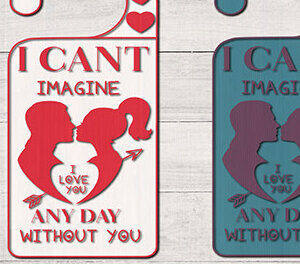 Intra απο ξύλο plywood 3mm-4mm πάχος – Πρωτοποριακή κρεμάστρα για την ημέρα του Αγίου Βαλεντίνου. Δίασταση  20x20 cm INTRAFABR-16035387