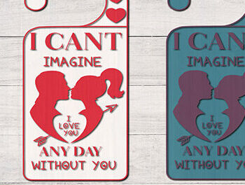 Intra απο ξύλο plywood 3mm-4mm πάχος – Πρωτοποριακή κρεμάστρα για την ημέρα του Αγίου Βαλεντίνου. Δίασταση  20x20 cm INTRAFABR-16035387 - Image 1