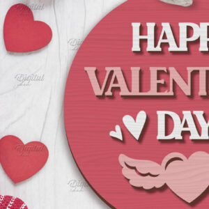 Intra απο ξύλο plywood 3mm-4mm πάχος – Λέιζερ στολίδι του Αγίου Βαλεντίνου. Αγαπήστε το Δίασταση  20x20 cm INTRAFABR-85707258