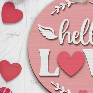 Intra απο ξύλο plywood 3mm-4mm πάχος – Λέιζερ στολίδι του Αγίου Βαλεντίνου. Αγαπήστε το Δίασταση  20x20 cm INTRAFABR-85706950