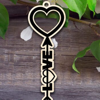 Intra απο ξύλο plywood 3mm-4mm πάχος – Στολίδια για την Ημέρα του Αγίου Βαλεντίνου V1 Δίασταση  20x20 cm INTRAFABR-53174812 - Image 1