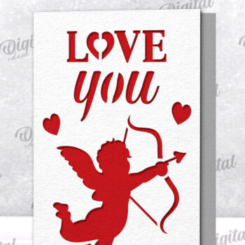 Intra απο ξύλο plywood 3mm-4mm πάχος – Χαρτί κάρτα για την ημέρα του Αγίου Βαλεντίνου. Αγαπήστε το Δίασταση  20x20 cm INTRAFABR-114392783 - Image 1