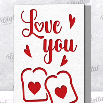 Intra απο ξύλο plywood 3mm-4mm πάχος – Χαρτί κάρτα για την ημέρα του Αγίου Βαλεντίνου. Αγαπήστε το Δίασταση  20x20 cm INTRAFABR-114392959 - Image 1