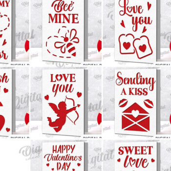 Intra απο ξύλο plywood 3mm-4mm πάχος – Πακέτο χάρτινων καρτών για την ημέρα του Αγίου Βαλεντίνου Δίασταση  20x20 cm INTRAFABR-114397089 - Image 2