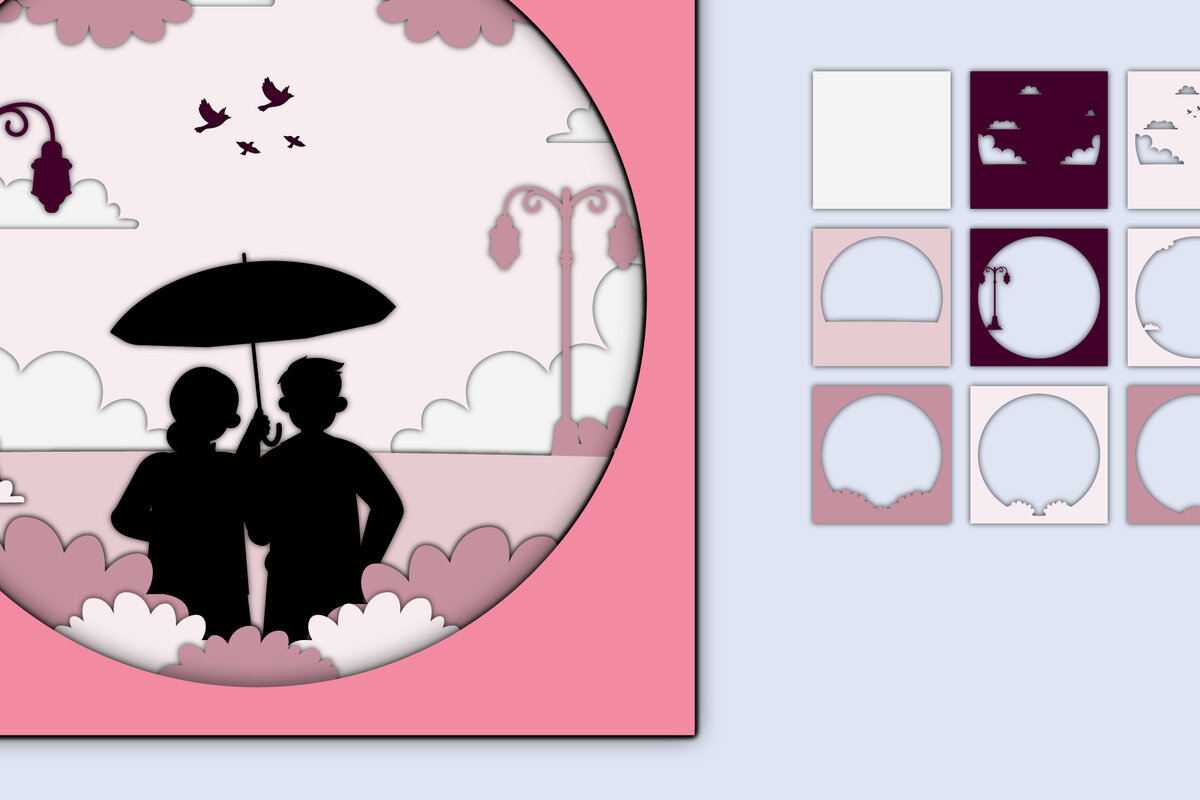 Intra απο ξύλο plywood 3mm-4mm πάχος – Χαρτί κοπής 3D για την ημέρα του Αγίου Βαλεντίνου Δίασταση  20x20 cm INTRAFABR-56550069