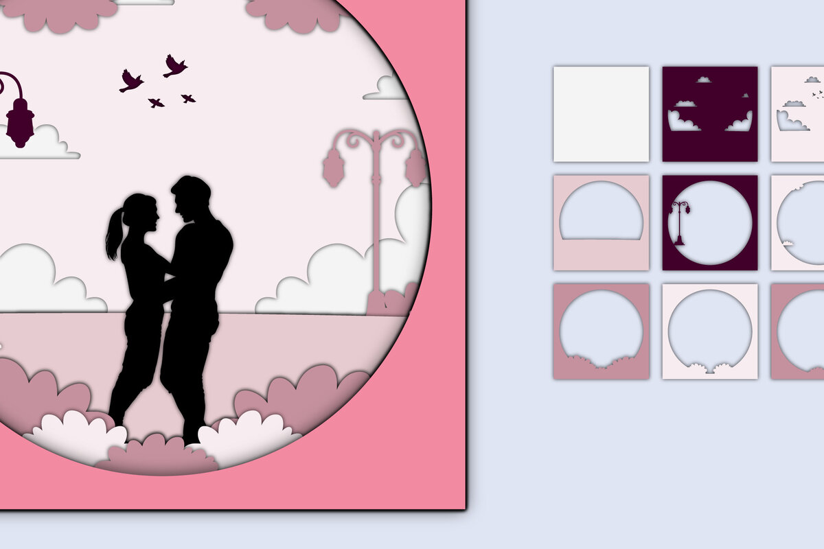 Intra απο ξύλο plywood 3mm-4mm πάχος – Χαρτί κοπής 3D για την ημέρα του Αγίου Βαλεντίνου Δίασταση  20x20 cm INTRAFABR-56551342