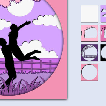 Intra απο ξύλο plywood 3mm-4mm πάχος – Χαρτί κοπής 3D για την ημέρα του Αγίου Βαλεντίνου Δίασταση  20x20 cm INTRAFABR-57043649 - Image 1