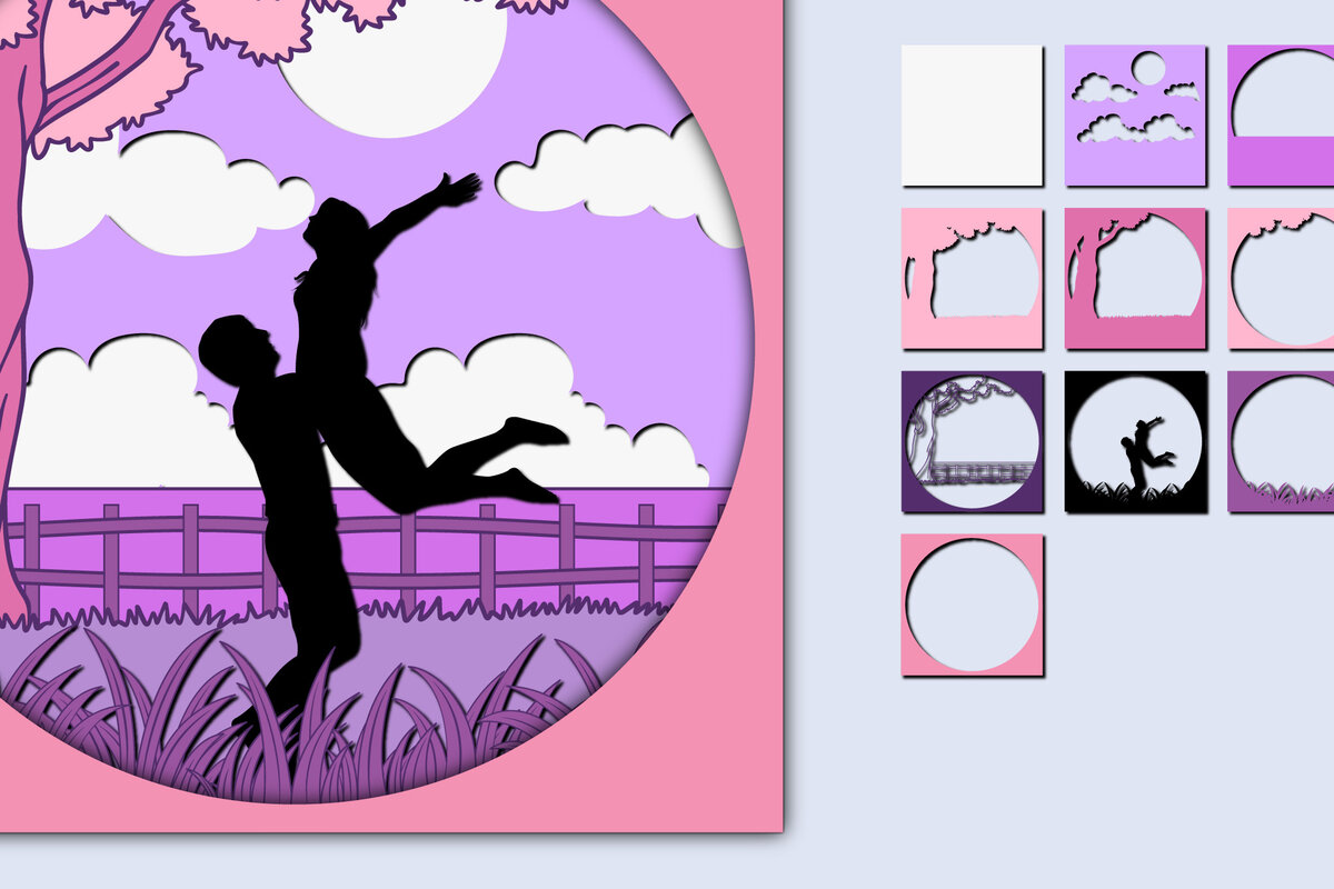 Intra απο ξύλο plywood 3mm-4mm πάχος – Χαρτί κοπής 3D για την ημέρα του Αγίου Βαλεντίνου Δίασταση  20x20 cm INTRAFABR-57043649