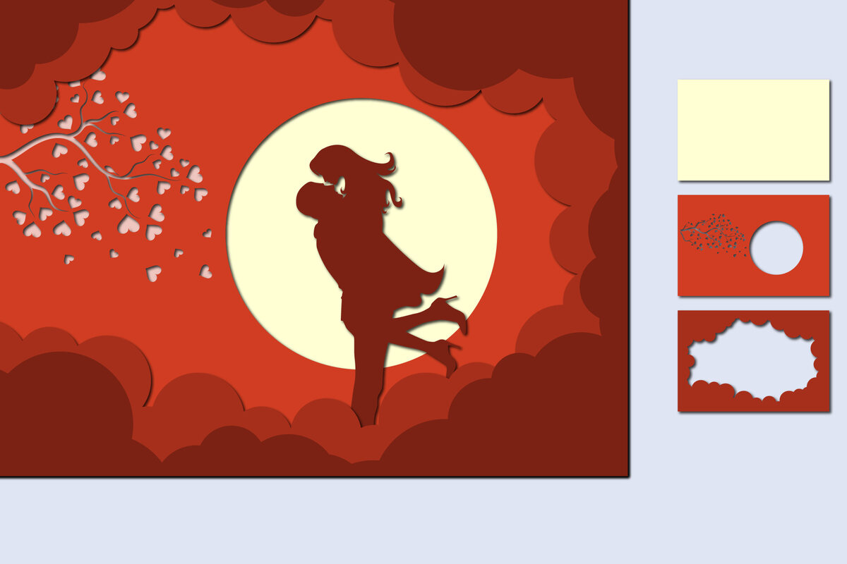 Intra απο ξύλο plywood 3mm-4mm πάχος – Χαρτί κοπής 3D για την ημέρα του Αγίου Βαλεντίνου Δίασταση  20x20 cm INTRAFABR-57176803