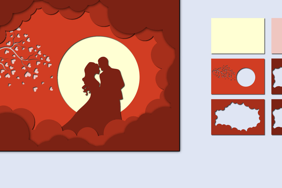 Intra απο ξύλο plywood 3mm-4mm πάχος – Χαρτί κοπής 3D για την ημέρα του Αγίου Βαλεντίνου Δίασταση  20x20 cm INTRAFABR-57177649