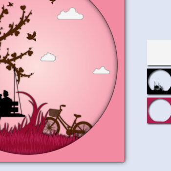 Intra απο ξύλο plywood 3mm-4mm πάχος – Χαρτί κοπής 3D Wsing για την ημέρα του Αγίου Βαλεντίνου Δίασταση  20x20 cm INTRAFABR-56515204 - Image 1