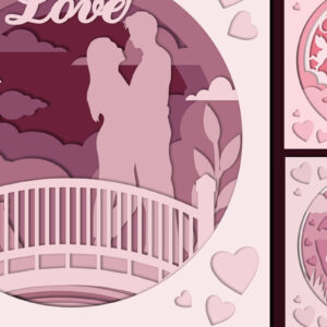 Intra απο ξύλο plywood 3mm-4mm πάχος – Δώρο δέσμης κοπής χαρτιού για την ημέρα του Αγίου Βαλεντίνου Δίασταση  20x20 cm INTRAFABR-57529807