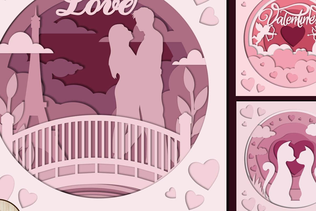 Intra απο ξύλο plywood 3mm-4mm πάχος – Δώρο δέσμης κοπής χαρτιού για την ημέρα του Αγίου Βαλεντίνου Δίασταση  20x20 cm INTRAFABR-57529807