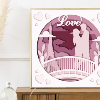 Intra απο ξύλο plywood 3mm-4mm πάχος – Δώρο δέσμης κοπής χαρτιού για την ημέρα του Αγίου Βαλεντίνου Δίασταση  20x20 cm INTRAFABR-57529807 - Image 8