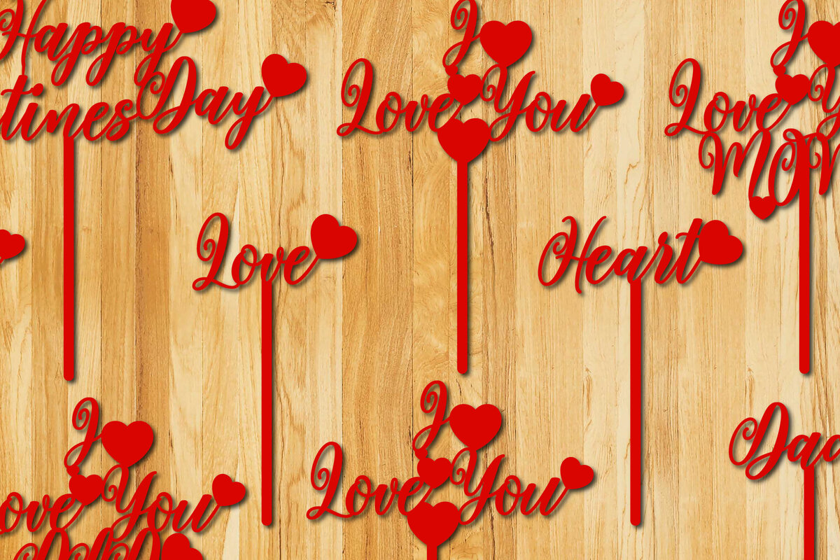 Intra απο ξύλο plywood 3mm-4mm πάχος – Διακόσμηση για πάρτι για την ημέρα του Αγίου Βαλεντίνου Δίασταση  20x20 cm INTRAFABR-24252234