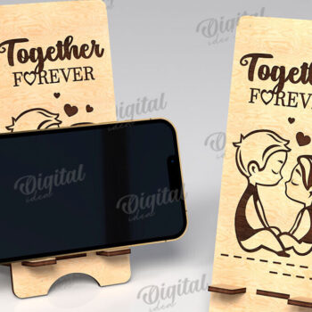 Intra απο ξύλο plywood 3mm-4mm πάχος – Βάση τηλεφώνου για την Ημέρα του Αγίου Βαλεντίνου Δίασταση  20x20 cm INTRAFABR-111862364 - Image 1